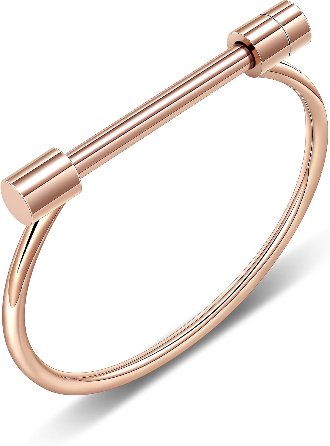 AILUOR Stainless Steel D Shape Bar Screw Shackle Horseshoe Novelty Fashion Bangle Bracelet Jewelry Unisex