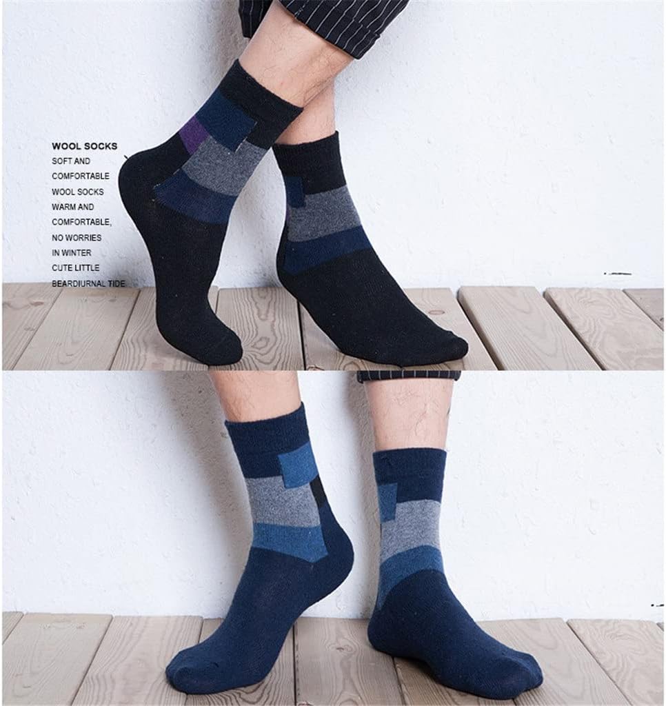 5 Pairs/Lot Socks Male Winter Warm Cashmere Breathable Casual Mens Gift