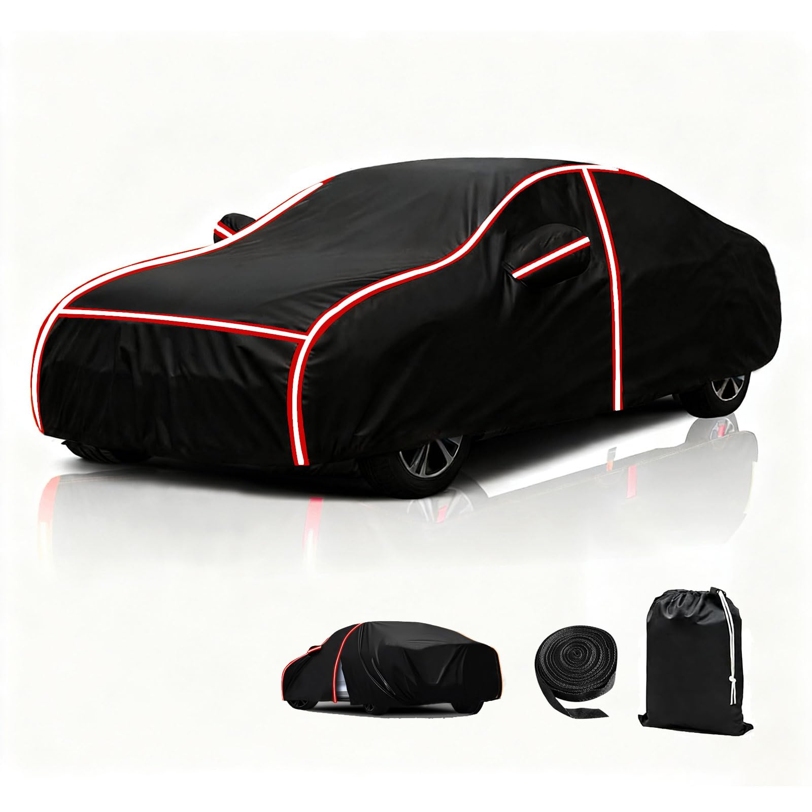 Car Cover Waterproof All Weather for Ford Mustang GT Concept 2003,Outdoor Full Car Cover with Door Zipper for Windproof Sun Rain Snow Protection