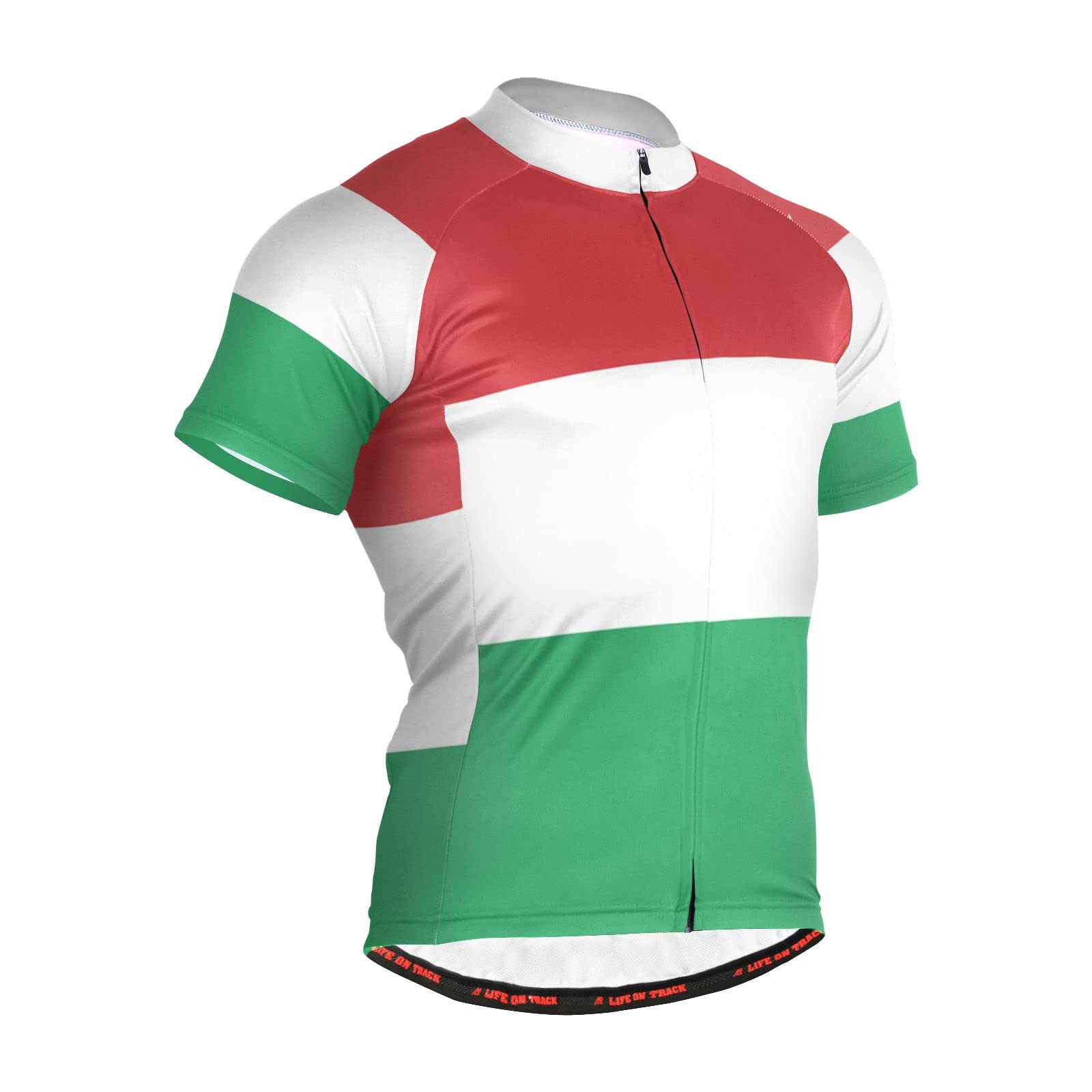Hungary Flag Men's Cycling Jersey Short Sleeve Bike Jacket Biking Bicycle Jersey Shirt