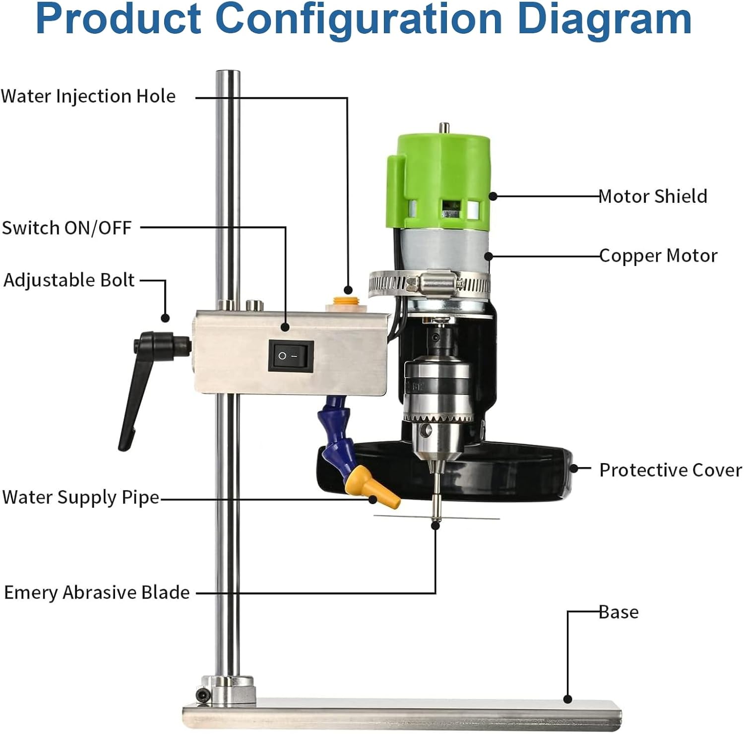 KINGTAIXIN Electric Glass Bottle Cutter, 110V Wine Bottle Cutter, DIY Glass Bottle Cutter Kit with 3 Pcs Emery Abrasive Blade for Round/Square/Irregular Glass or Ceramic Bottles