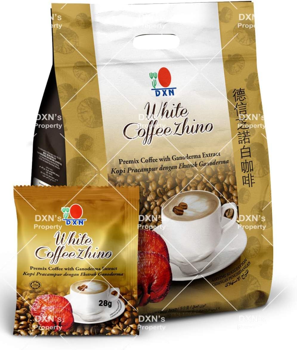 LIMITEDBONUSDEAL DXN White Coffee Zhino 12 Sachets (1 Pack)
