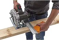 Bora Guia de serra circular QuickCut com trilho e suporte de ângulo; ferramenta multifuncional para madeira, 530416