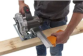 Bora Guia de serra circular QuickCut com trilho e suporte de ângulo; ferramenta multifuncional para madeira, 530416