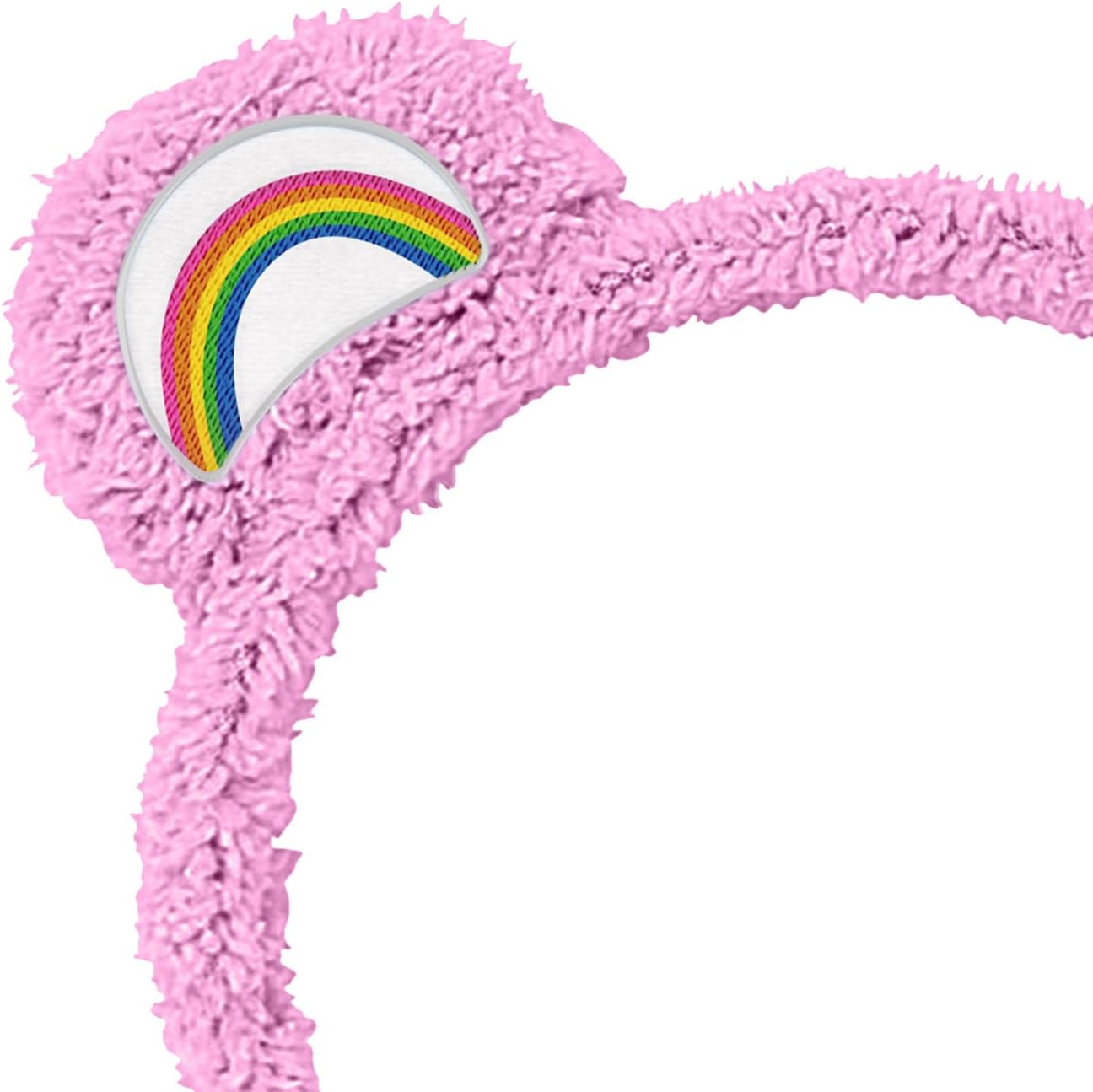 Just Funky Care Bears Adult Sherpa Plush Costume Cosplay Headband with Ears, Belly Badges - Image 2