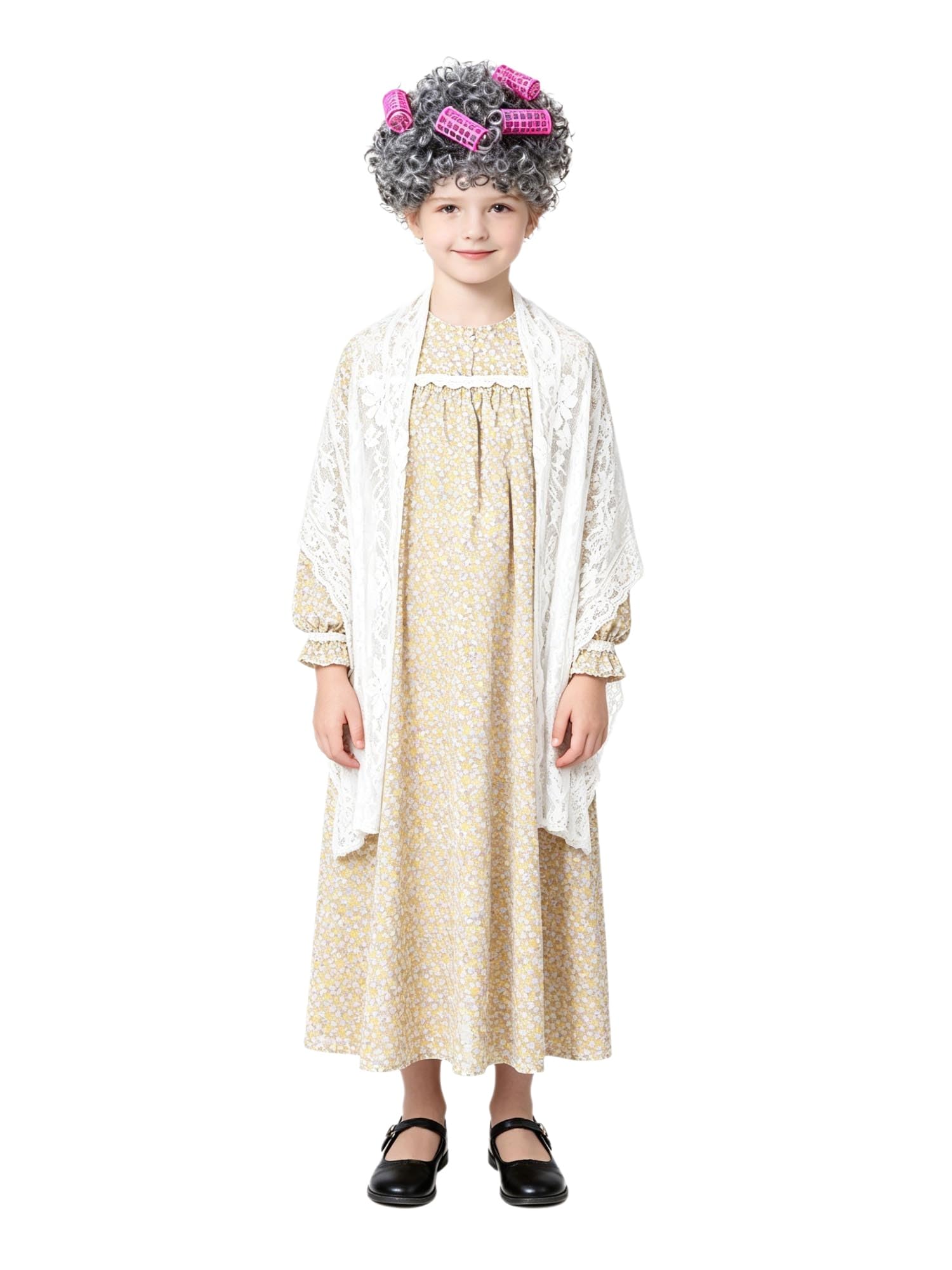 Strój do aktywności szkolnej dla dzieci, dziewczynek, Cosplay, częściowy kostium babci, cosplay, przebranie na dni szkolne, imprezę