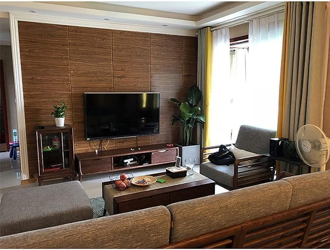 Image of 3D Brick Wallpaper for Wall | Self Adhesive PE Foam DIY Panel | Peel & Stick Decor for Home, Living, Bedroom & Office (70 x 77 cm, Appx 5.8 Sq Ft) (35, Dark Brown)