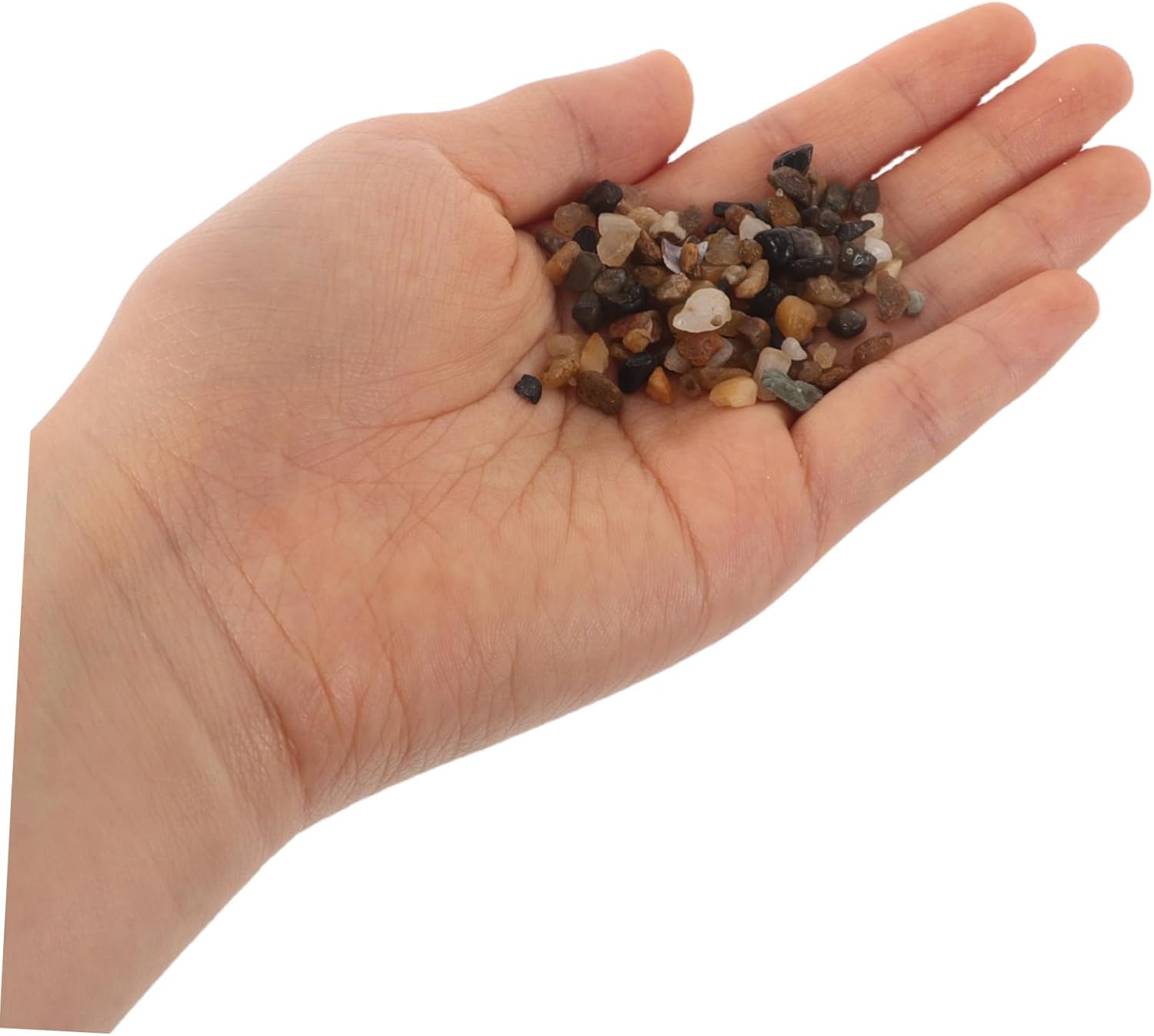 Angoily Natural River Pebbles Small Aquarium Rocks for Fish Tank Gravel Landscaping Substrate Safe for Plants Succulents Potted Decorations