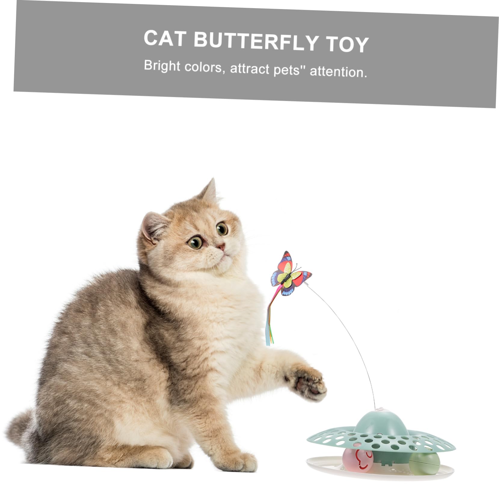 TOYANDONA Juguete Giratorio Eléctrico para Gatos Interactivo Gatos Juguete De Simulación para Suministros para Mascotas para