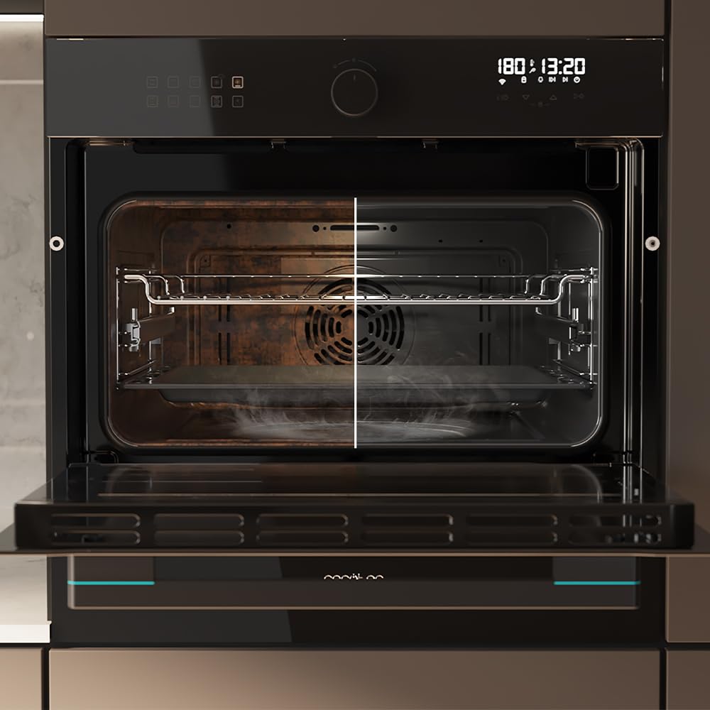 Cecotec Forno da ncasso Multifunzione 53L - Friggitrice ad Aria - Bolero Hexa AF314500 Glass Black A. 2900W, 11 Funzioni, Airfryer Master, Pizza Master, Basso Consumo, Facile Pulizia