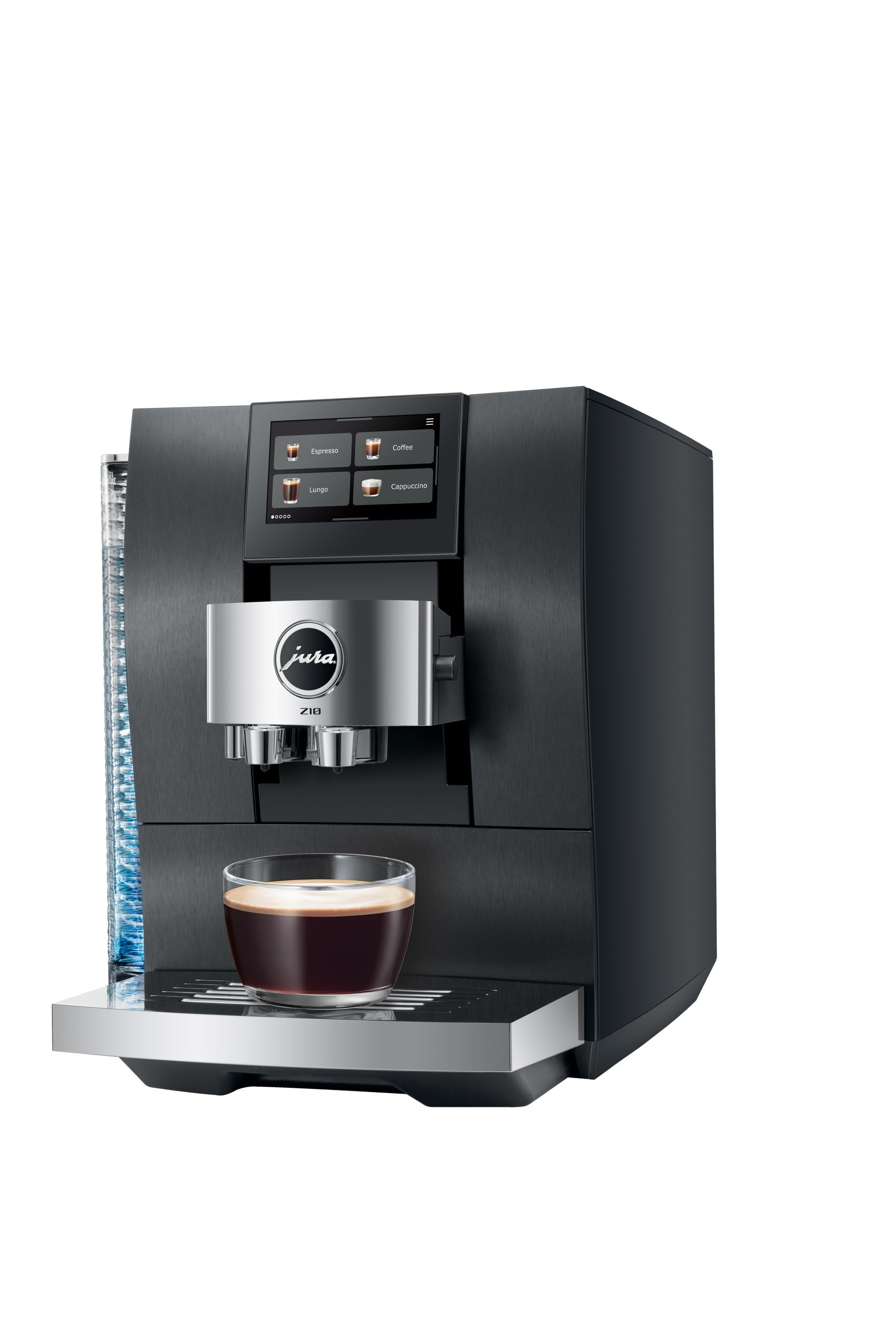 Jura Z10 Macchina da Caffè Automatica, Aluminium Black, Display Touch 4.3", WiFi, 51 Bevande, serbatoio da 2.4L