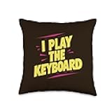 I Play The Keyboard Funny Programming Cute Coding Throw Pillow