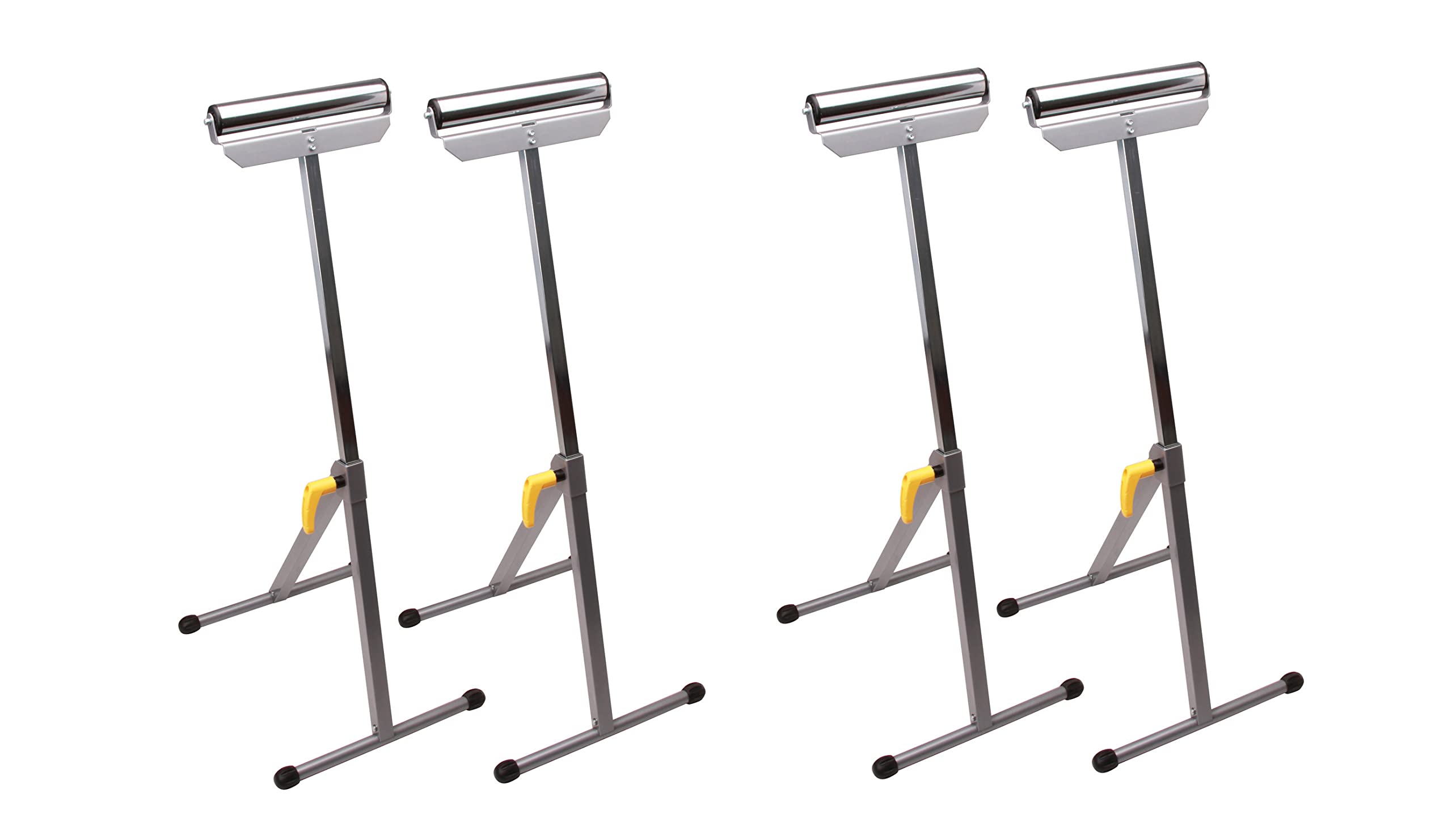 4x Servantes d'atelier à rouleaux – Support réglable en hauteur de 68 à 108 cm