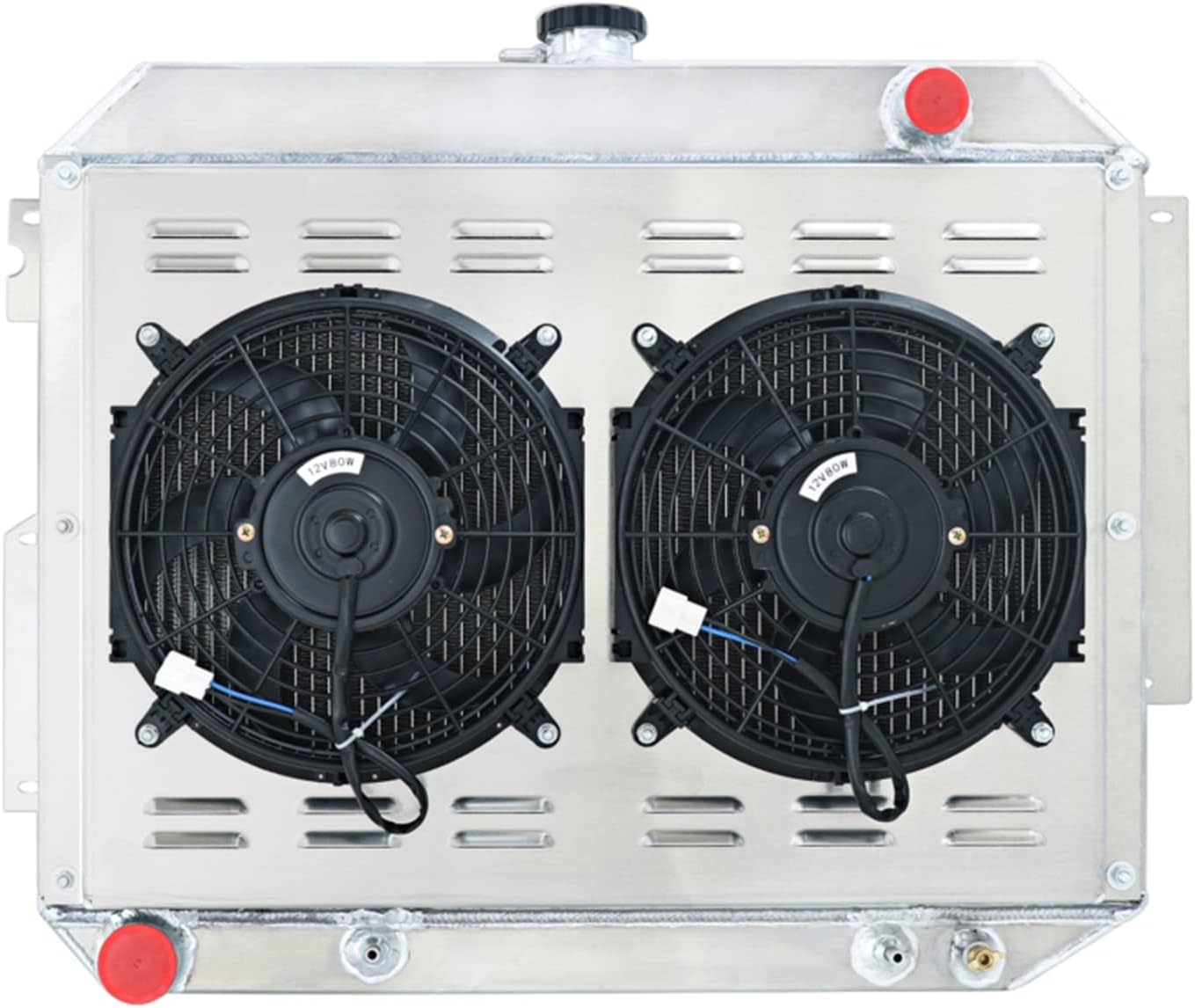 4 Row Core All Aluminium Radiator & Shroud Fan & Relay Kit For 1966-1970 1967 1968 1969 Chrysler Plymouth Dodge Monaco 7.2L V8