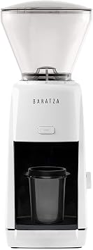 Encore ESP White Coffee Grinder, Electric Coffee Grinder, Cone Coffee Grinder, Household Coffee Grinder, 40 Grit Adjustment, Easy to Clean, Cleaning Brush Included