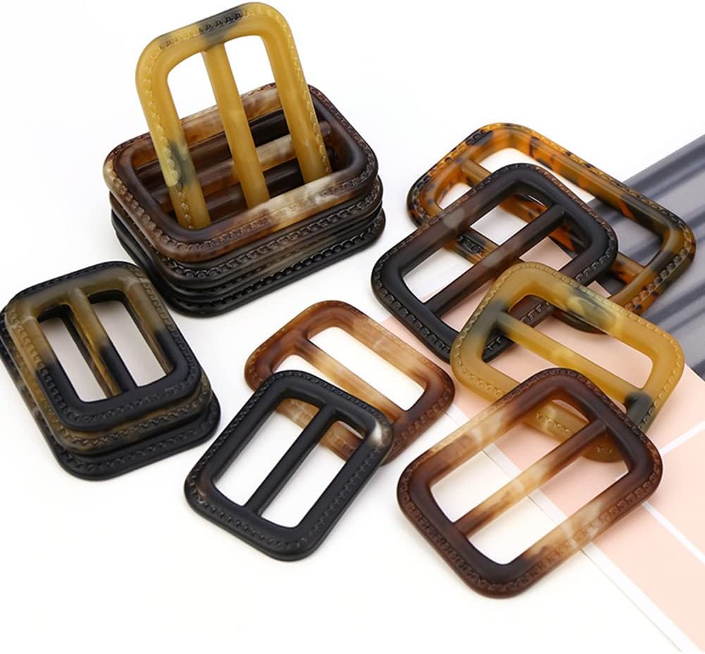 AKOAK 10 Pcs Square Resin Silk Scarf Buckle, T-shirt Shawl Belt Buckle for Trench Coat Sewing, Clothing Wrap Decoration Accessories
