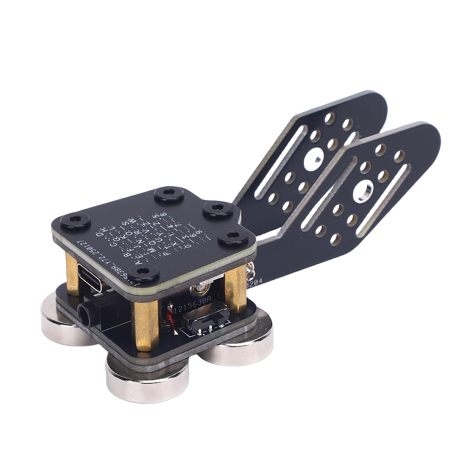 GOWENIC Chiave in Codice a Doppio Paddle Morse, Tasto Mini CW Automatico Morse Telegraph con 4 Magnete Basi 3,5 Mm Interfaccia di Tipo C di Tipo C per le Manipolazioni del Campo Radio