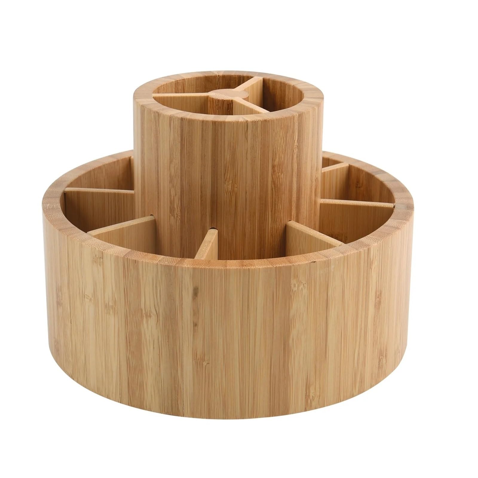 LPACXBYD Bamboo Pen Holder Rotating bamboo storage box