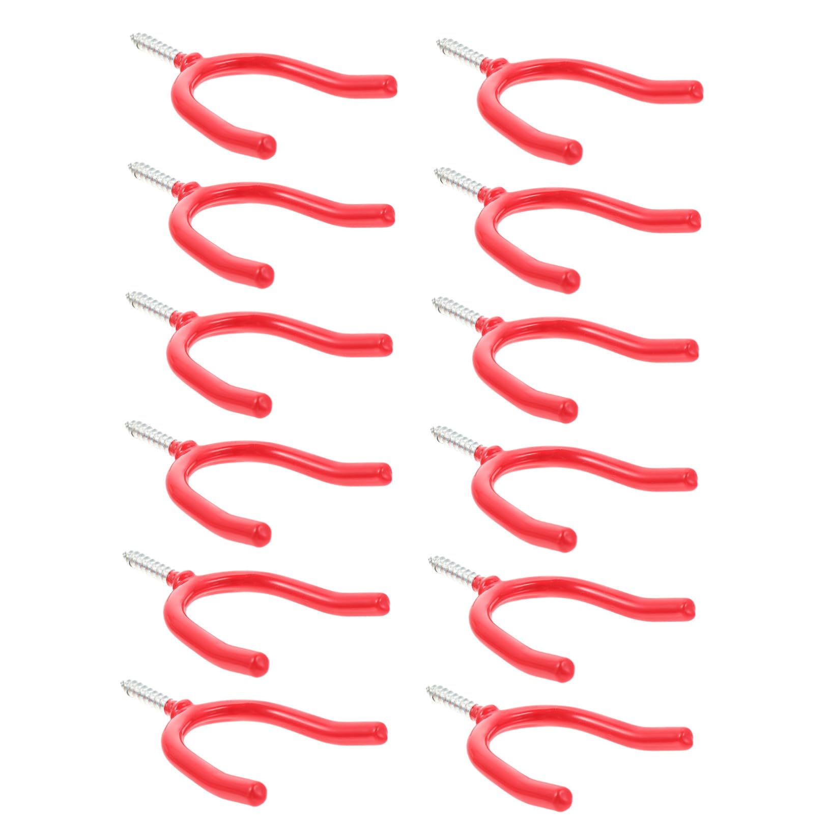 TEHAUX 16 piezas Ganchos Revestidos para Colgar Herramientas Resistentes y Multiusos para Garaje Cobertizo y Almacenamiento Pared