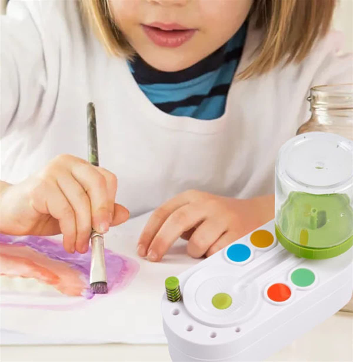 Lavadora De Pinceles 5 En 1 - Con Sistema De Agua Circulante, Ideal Para Pintores Y Estudiantes De Arte