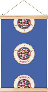 Minnesota State Flag Print Poster Hanger,Hanging Poster, Poster Frame,Wood Poster Hanger, For Wall Hanging