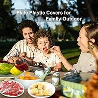 Vista 5 de 200 fundas elásticas de plástico reutilizables para tazones, fundas de almacenamiento de alimentos con fundas elásticas para tazones para sobras