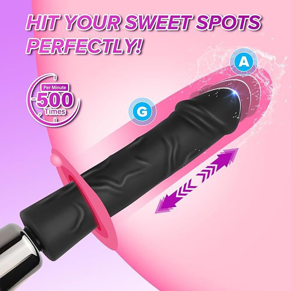 Dildo Sexmaschine Analvibratoren für Mann Frau, Fickmaschine Prostata Stimulation Männer mit 4 Stoßfunktion & 1 Diloschwanz & 1 Analkugeln-Kopf, SM Anal G-Punkt Masturbator Sexspielzeug