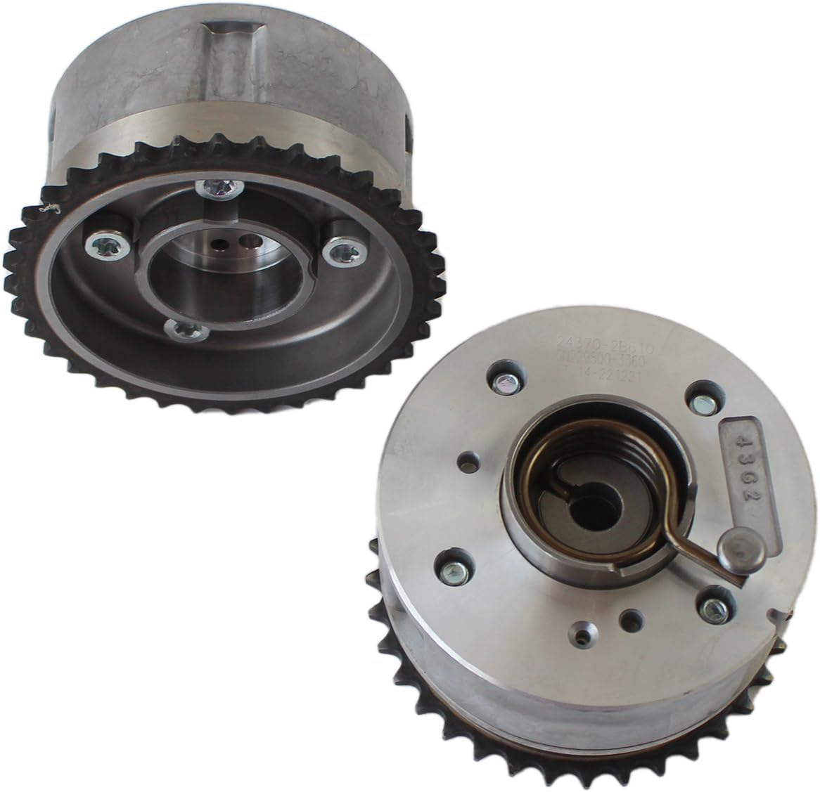 2PCS Intake & Exhaust Camshaft 243502B600 243702B610 Engine Timing Camshaft VVT Gear Set Applied for Kia i30 i40 Soul Forte Accent Ceed 1.6L Replace OE 244312B620 244202B611