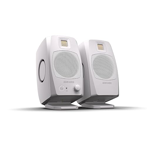 ADAM Audio D3V Active Desktop Monitoring System with USB-C Connection (Pair, White)
