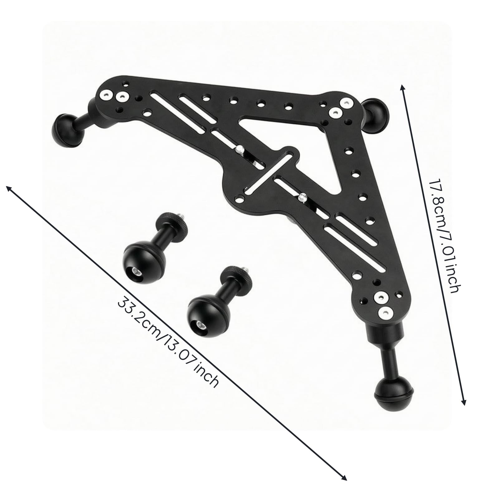 Soporte Triangular bacuático | Placa Ranurada Multiusos, bacuático, para Fotografía bacuática, Fotógrafos bacuáticos