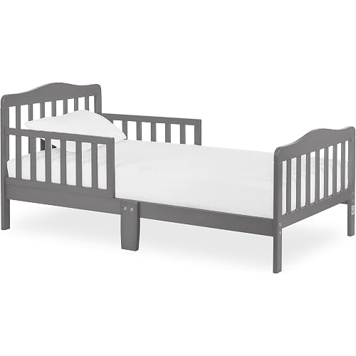 Dream On Me Classic Design Toddler Bed, GREENGUARD Gold, Steel Grey