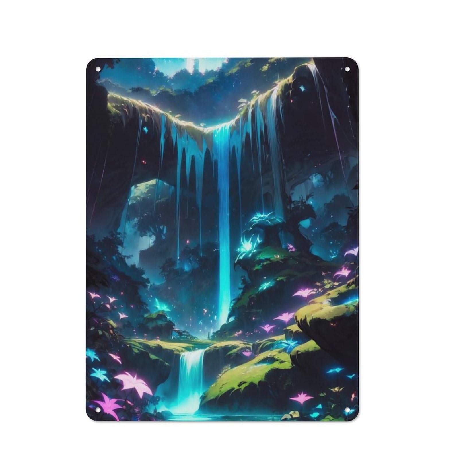 Junmoney Submerged Forest Oasis Rustic Metal Sign 40X30cm Featuring For Garage Wall, Suited To Garage Decor Collectors