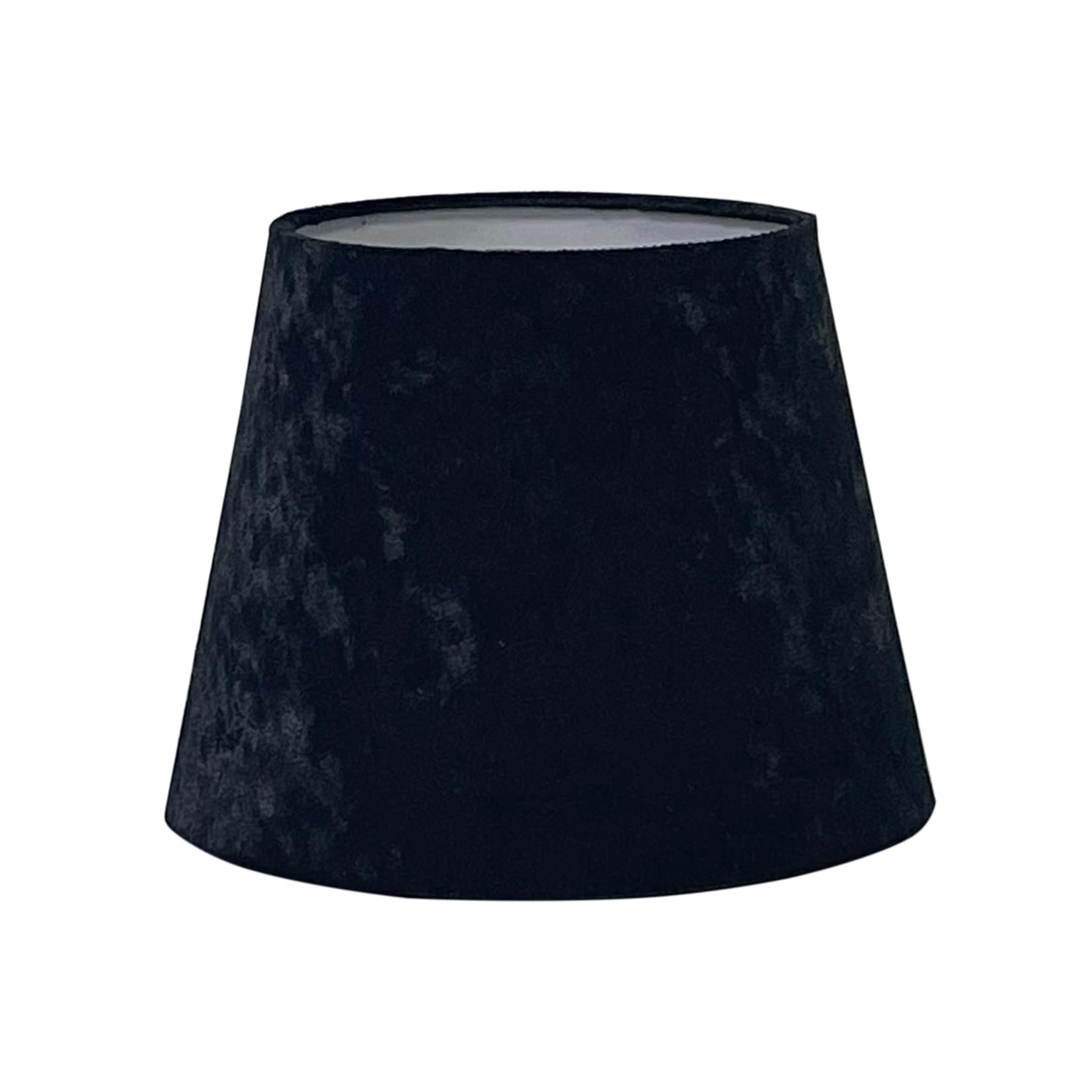 CAPRICAN Modern Tapered Light Shade Velvet Finish | 9" or 11" Diameter | Non-Electric Pendant or Table Lamp Shade for Living Room, Bedroom, Home Lighting Décor (Black, 9 Inches)