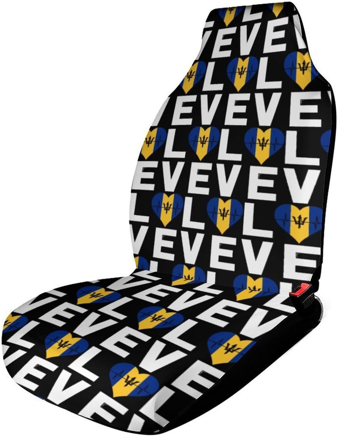 I Love Barbados Funny Car Seat Covers Non-Slip Universal Fit