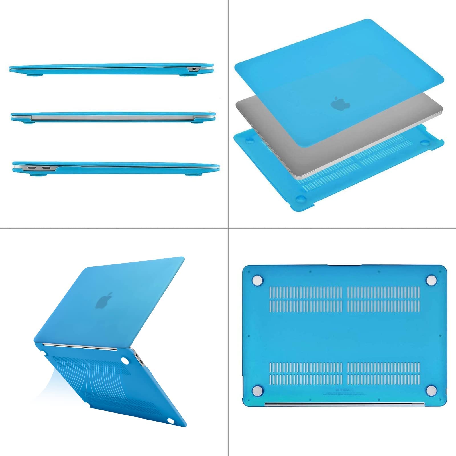Dl3 Mobilak Compatible with MacBook Pro 16 inch Case 2023 2022 2021 Release M3 A2991 M2 A2780 M1 A2485 Pro Max Liquid Retina XDR Display Touch ID, Protective Plastic Hard Shell Cover Case (Blue)