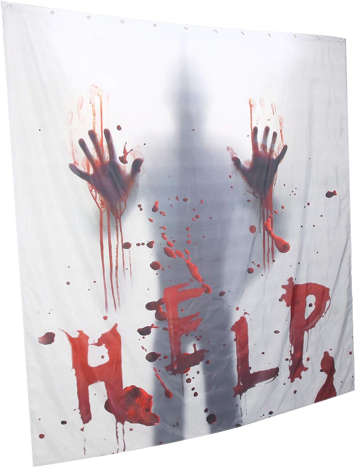 Shower Curtain Halloween Horror Polyester Fiber Bath Curtains with Hooks Bathroom Accessory