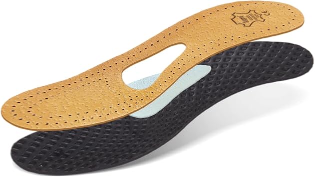 Kaps Orthotic Leather Shoe Insoles For Mortons Neuroma And Forefoot Pain, With Metatarsal Arch Support And Cushion, For Men & Women, Allevia (Women 5 US / 36 EUR)