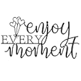 OYEFLY Metal Wall Sign Decor,Metal Words Hallway Wall Decor (Black)