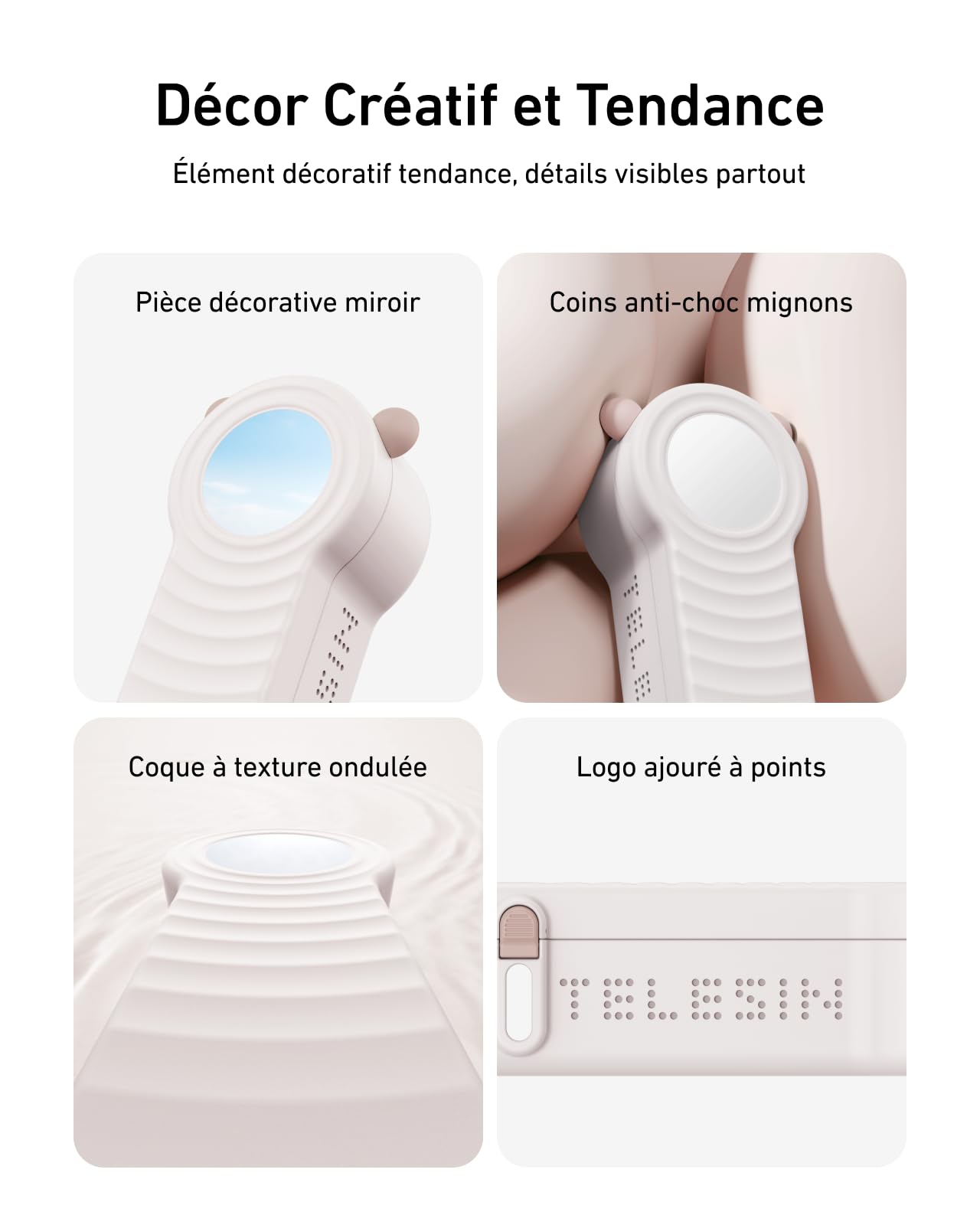 TELESIN DisAdv - Coque de protection pour Pocket 4/3 & Xtra Mouse - Coque rigide avec protection 4 couches, porte-filtre magnétique et protection d'objectif - Accessoires Pocket 4/3 - Blanc