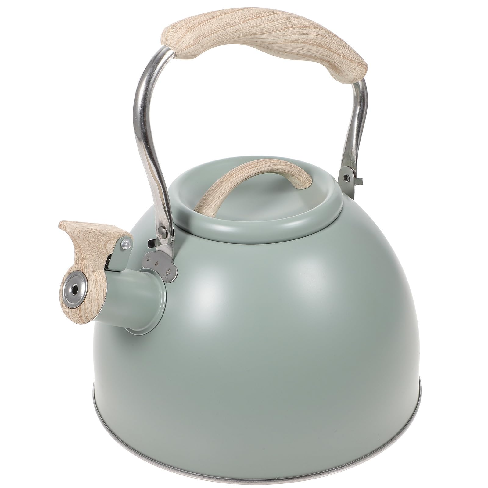 Tetera Silbante de Acero Inoxidable 3l, Verde Claro para Cocina
