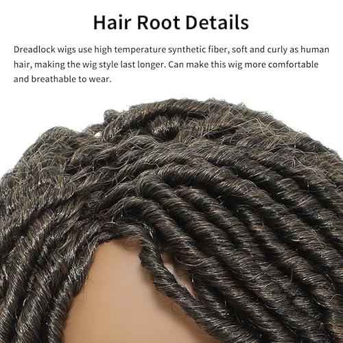 Magibrunette Short Twist Wigs 6 Inch Synthetic Braiding Wigs Mixed Color Dreadlock Wig For Black Women With Curly End Afro Synethetic Hair Braiding Wigs Daily Wigs(M1B/27) #TOP3
