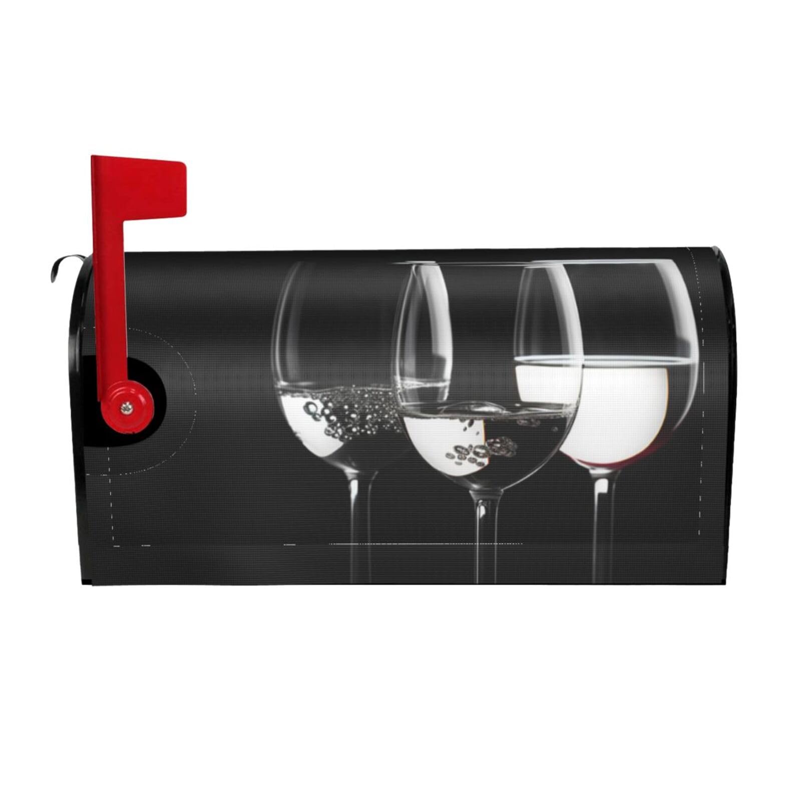 Housse magnétique pour boîte aux lettres de bienvenue et verres à vin