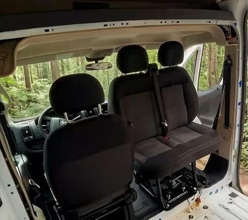 Passenger Front Bench Double Seat Swivel Base For Dodge RAM