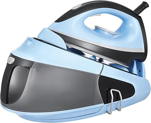 VEVOR Estación de vapor, plancha de vapor de 1700 W para ropa con tanque de agua de gran capacidad de 1.8 L, aleación de aluminio + suela esmaltada