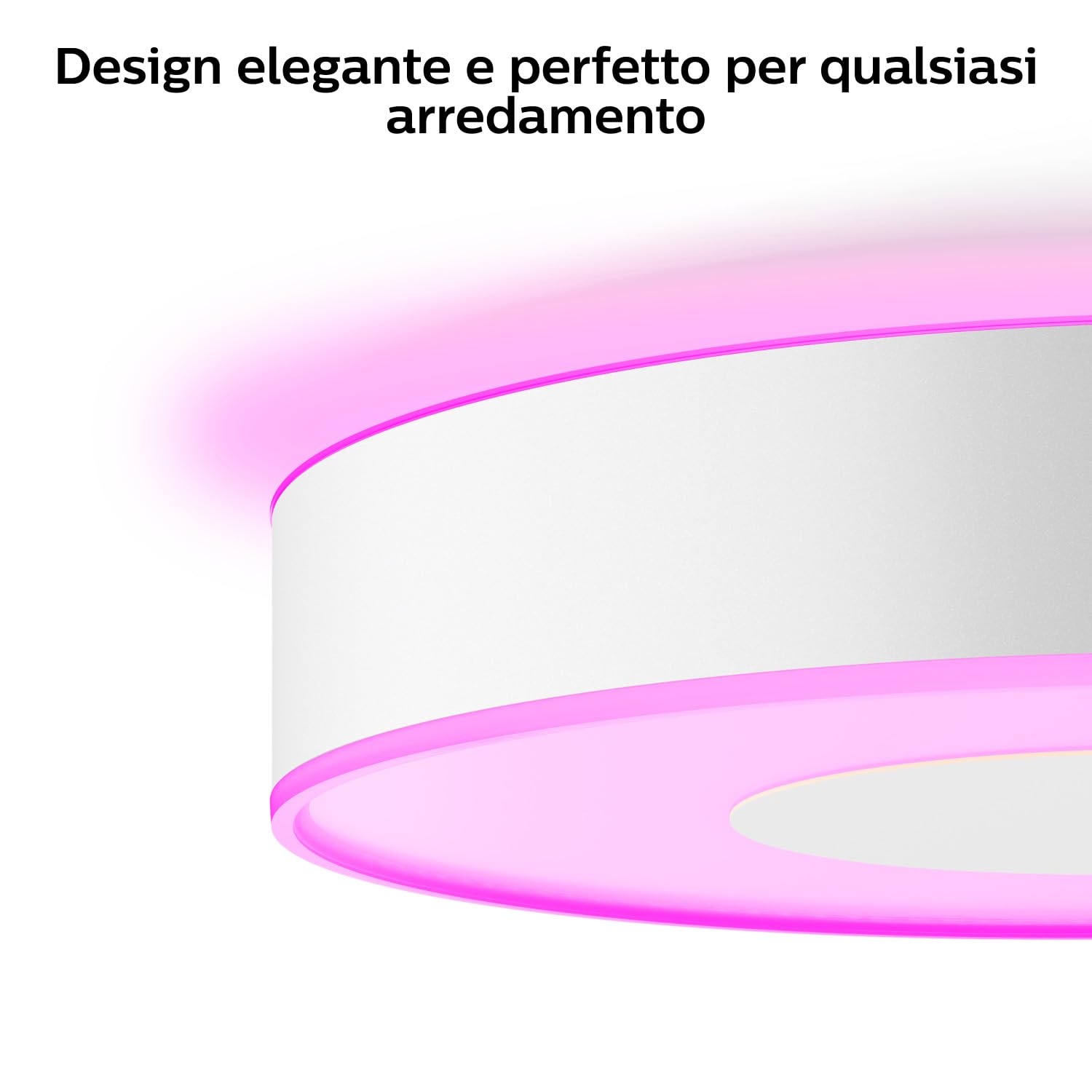 Philips Hue White and Color Ambiance Xamento,Plafoniera Smart, Media, Bluetooh, 33.5 W, Bianca