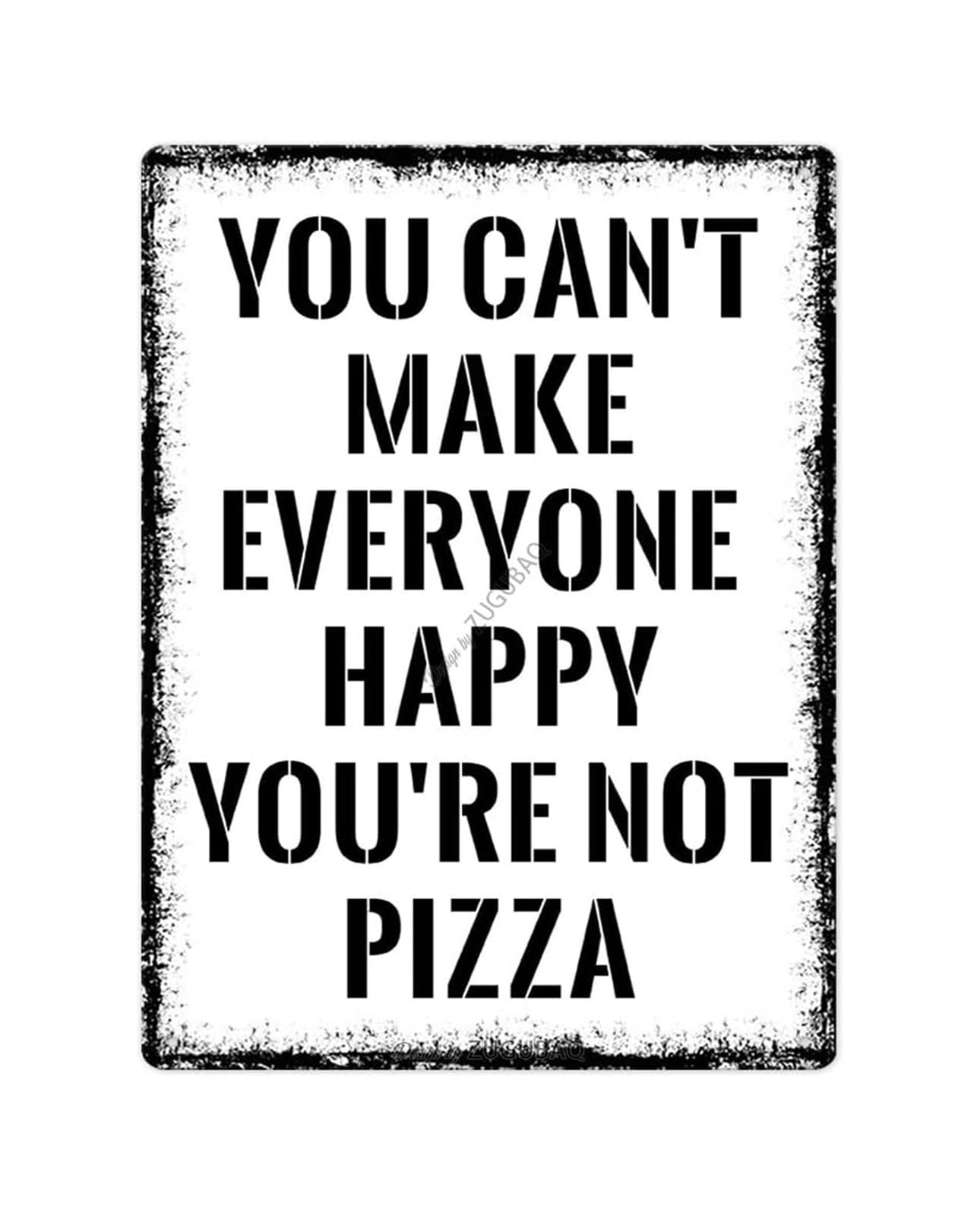 CBQZCHWDKT Vintage Funny Wall-Art Pizza Tin Sign for Kitchen Bar Basement Garage Party Room Decor 8 X 12 inch