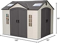 Vista 8 de Lifetime 60001 Almacenamiento para exterior, 10 x 8 pies.