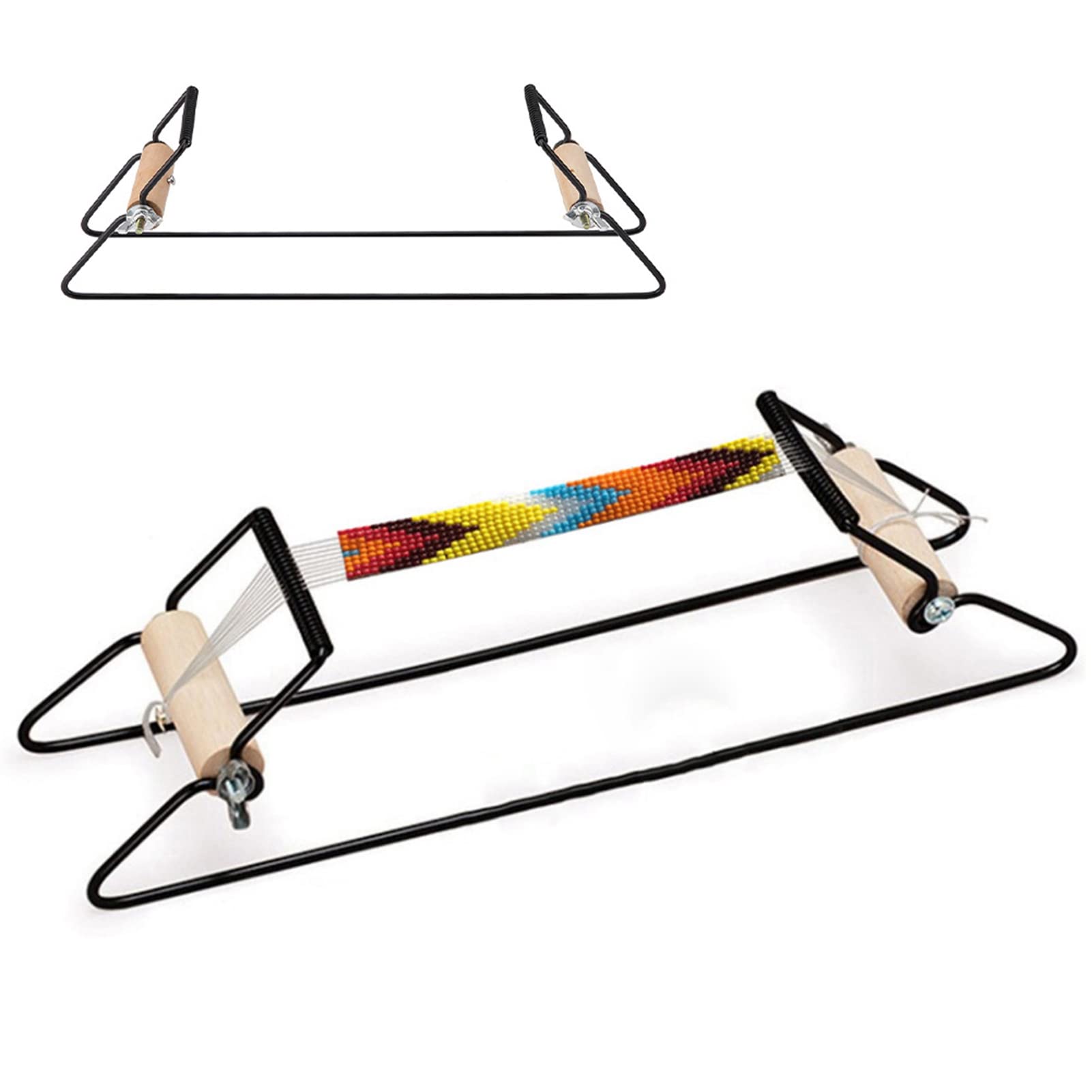 Hominas Telaio per Perline, Telaio per Tessitura Perline Telaio Per Gioielli a Mano in Acciaio Inox Telaio per Braccialetti per Principianti Realizza Collane, Bracciali, Gioielli