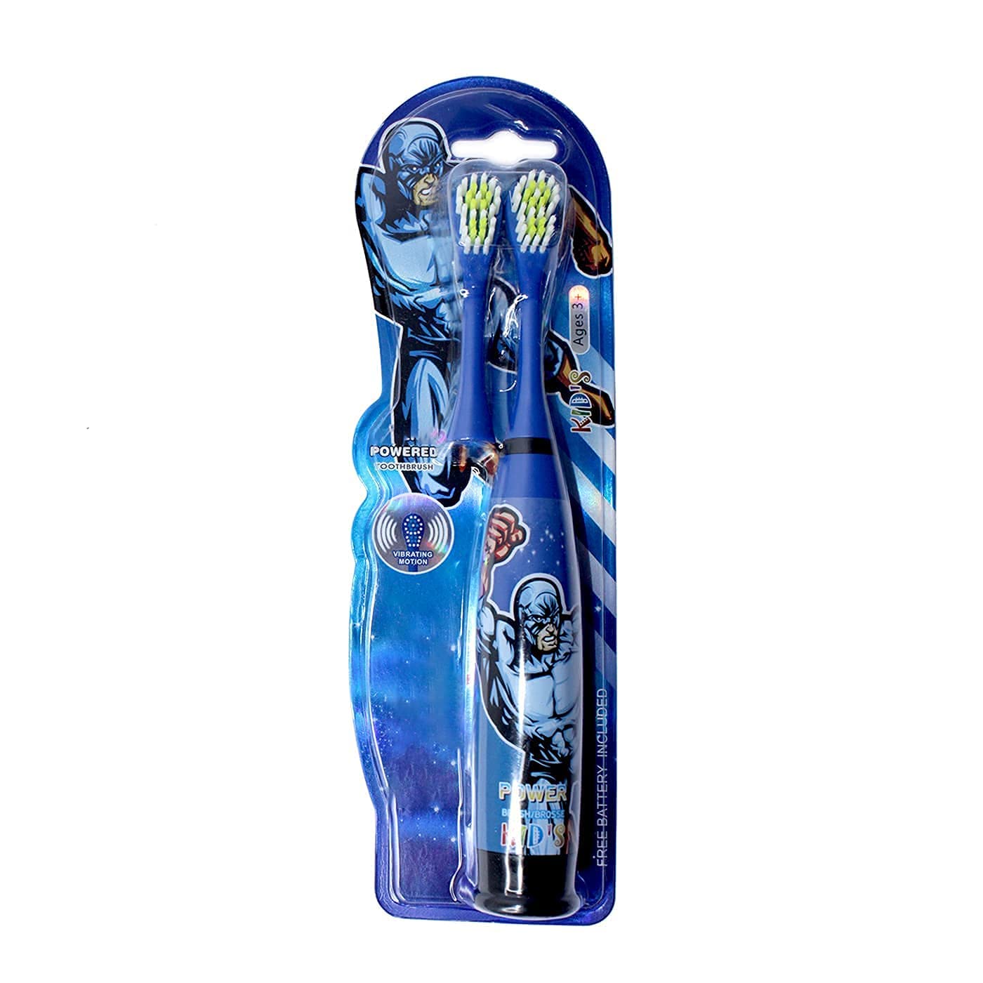 GREST Battery Powered Electric Soft Bristles Toothbrush with Extra Brush - Blue-image-34