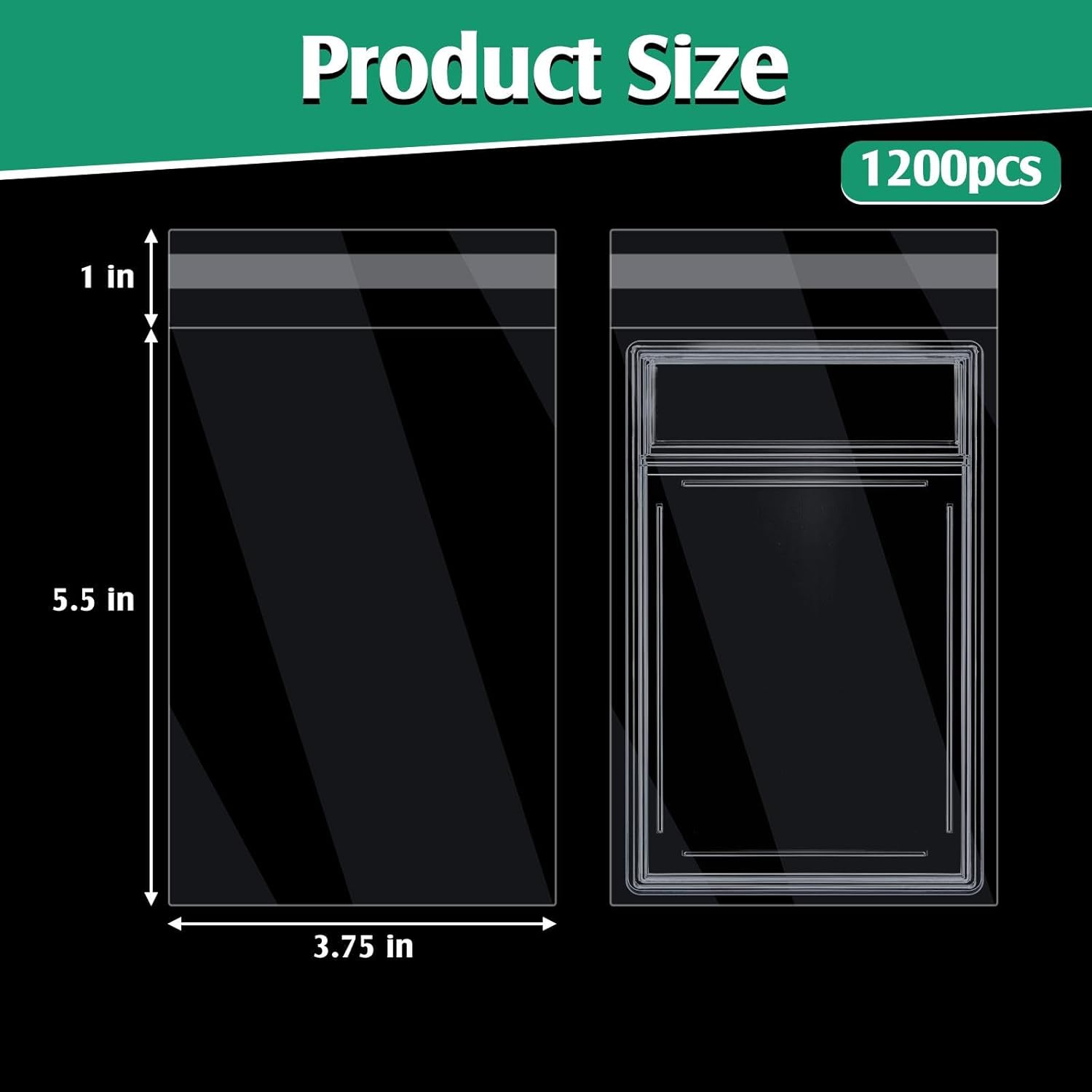 Marspark 1200 Pcs Graded Card Sleeves Resealable Card Sleeves Universal Fit Protective Slab Holders Bags Compatible with SGC and More Soft Polypropylene Prevents Scratches, Scrapes, Etc